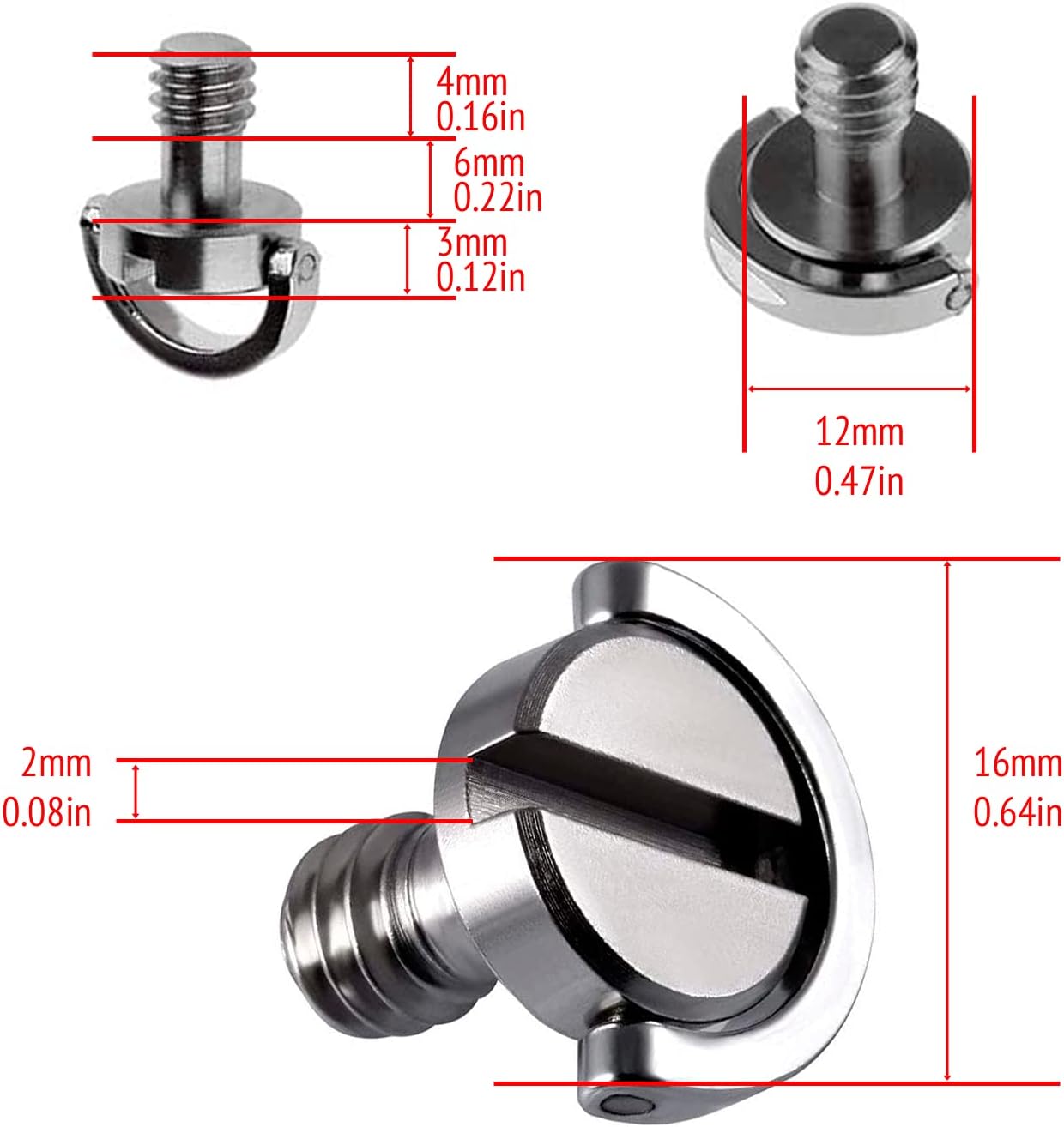 TeleprompterPAD® Pack of 10 x 1/4″20 Aluminium Alloy Camera Mounting