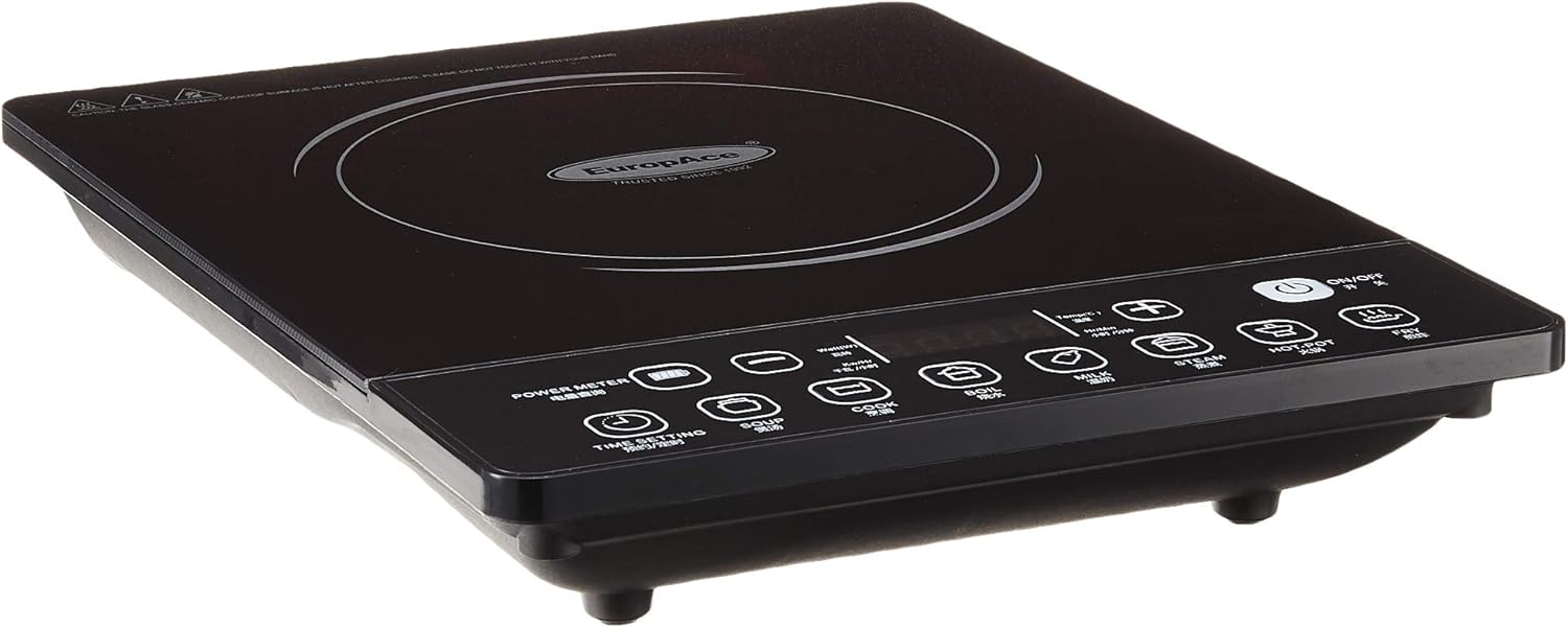 కోణీయ view of the Europace EIC 213P Induction Cooker.