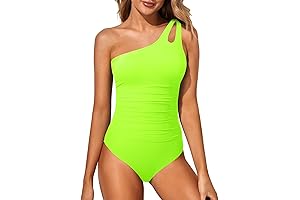 Neon One Shoulder Tummy Control Swimsuit