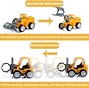 12 Pieces Mini Building Excavator, Cute Construction Vehicles, Little Truck Cars Toy Engineering Vehicles Set, Suitable Decoration birthday gift toy ornament