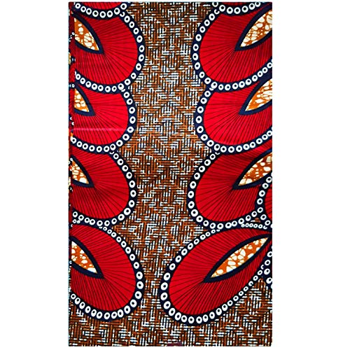 MAYNOWAX Coupon Pagne Tissu Wax Africain 100% coton 2 yards soit 180x120cm