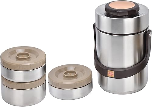 Miniatura 4 de Tarro de comida aislado, recipientes de almuerzo aislados de 67 onzas para alimentos calientes, acero inoxidable para adultos, barril de 3 capas a