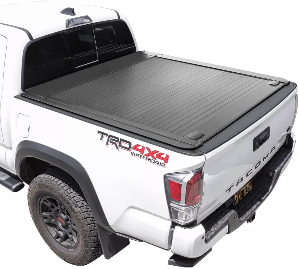 Syneticusa Retractable Hard Aluminum Toyota Tacoma Bed Cover 2016–2026 | 5ft (60") 2025 Tacoma Bed Cover | Lockable, Weather-Sealed | Compatible with 2023 2024 2026 Models | 3-Year Protection