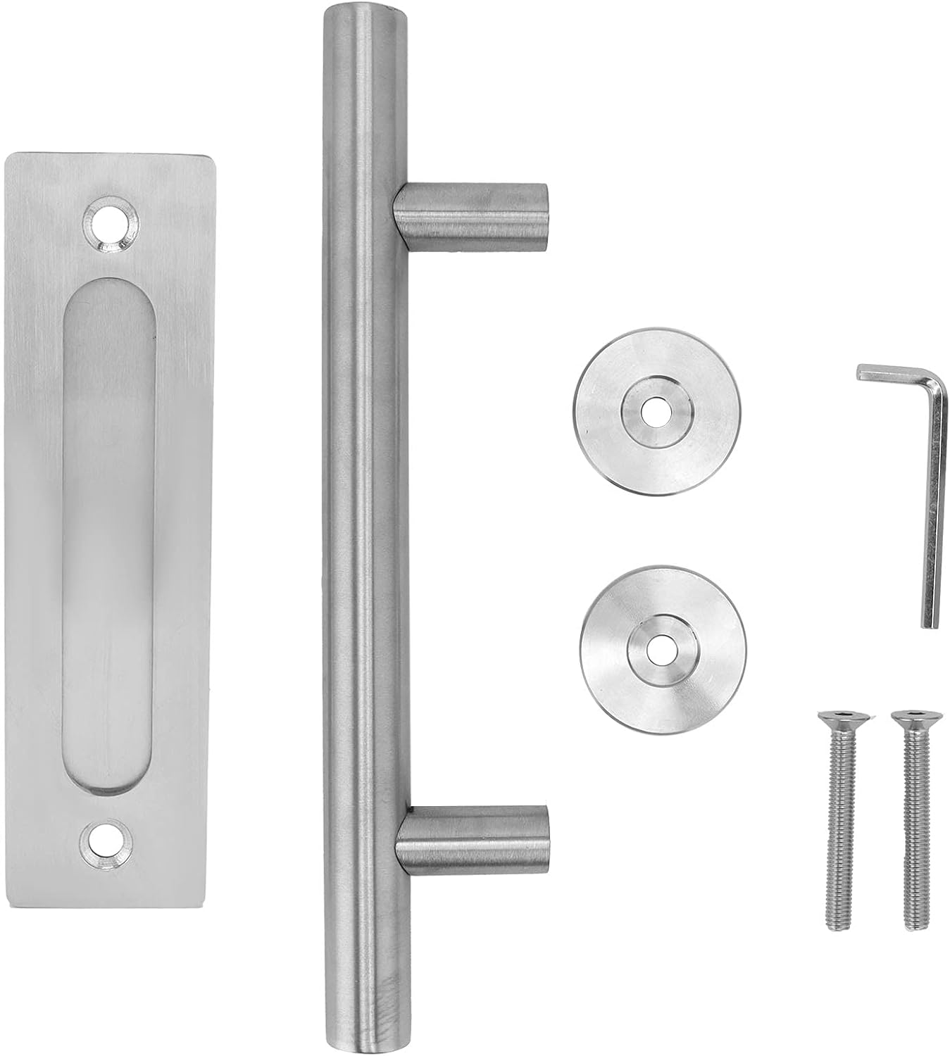 Stainless Steel Double Side Pull Handle for Door Garage Barn Shed Closet, Proof, Easy to Install with Unique Appearance Design