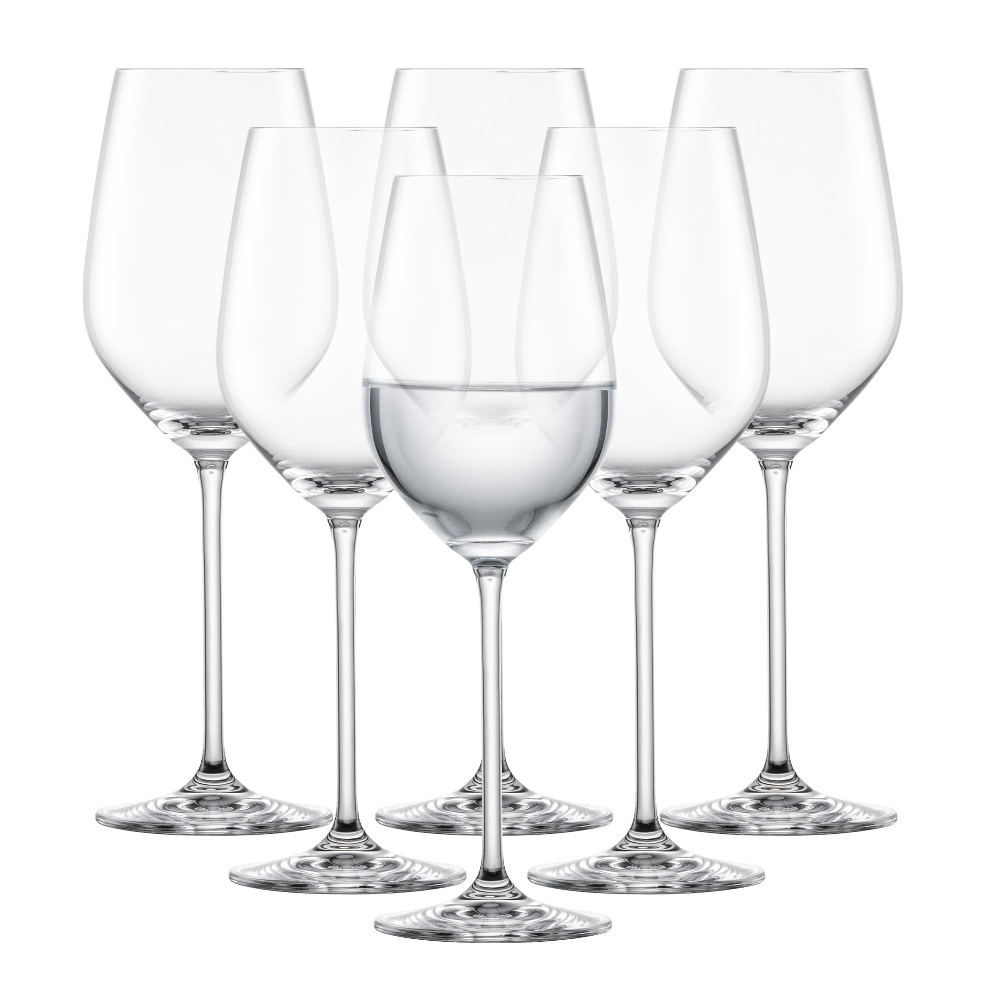 SCHOTT ZWIESEL Rotweinglas Fortissimo (6er-Set), edle Kristallgläser für Rotwein oder Wasser, spülmaschinenfeste Tritan-Weingläser, Made in Germany (Art.-Nr. 112493)