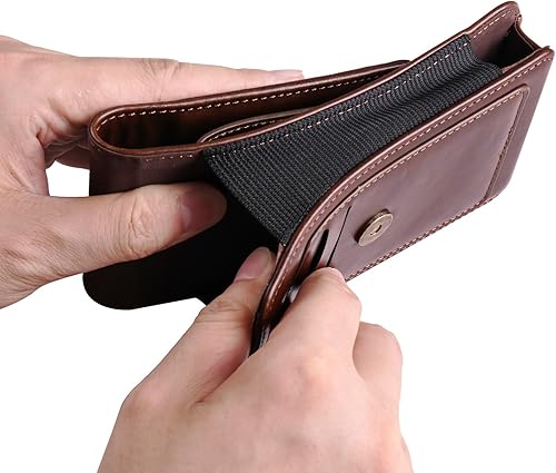 Miniatura 4 de Funda de cuero con clip para cinturón de teléfono celular, bolsa de cintura para teléfono móvil para hombre, pequeña bolsa de cuero con correa para