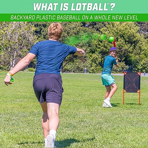 GoSports LotBall Backyard Baseball Bat, Ball and Strike Zone Set - Plastic Baseball Game for Kids by GoSports - Image 2