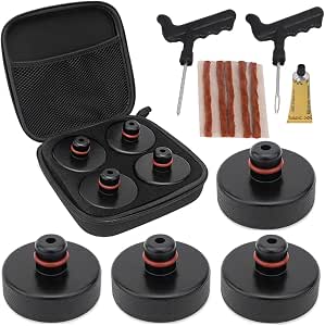 DEDC 4-Pack Jack Pad Pucks For Tesla - Lifting Jack Pad Accessories With Storage Case For Model 3/S/X/Y (2013-2024 Models) - View #2