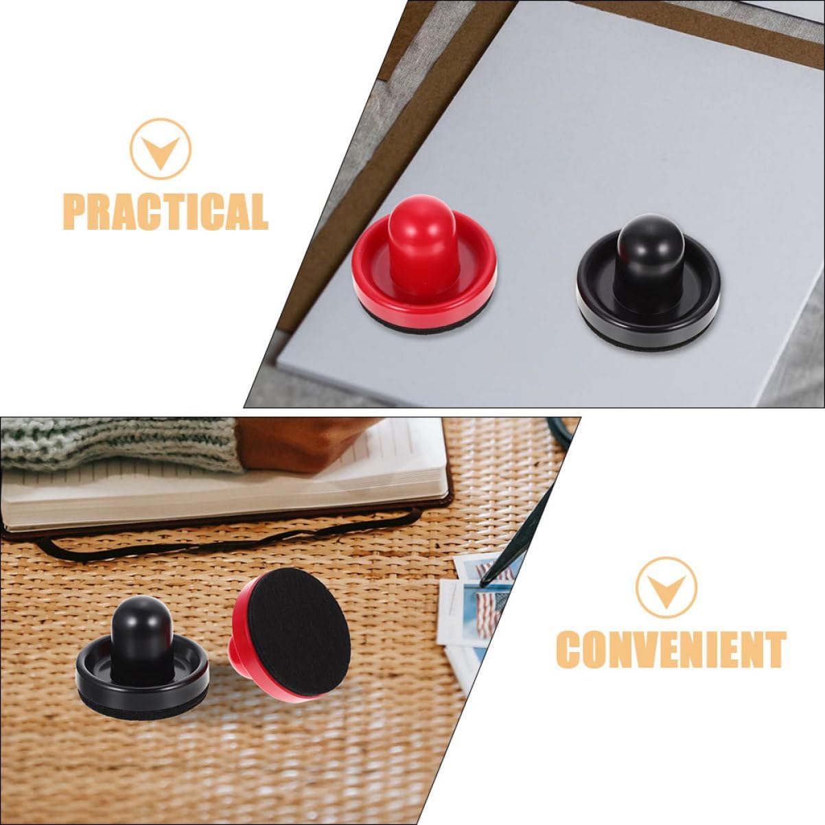 SEWOART 2Sets Scrapbook Stamps Pressing Tool for DIY Card Making Durable Stamping Block with Ergonomic Handle for Stamping Projects