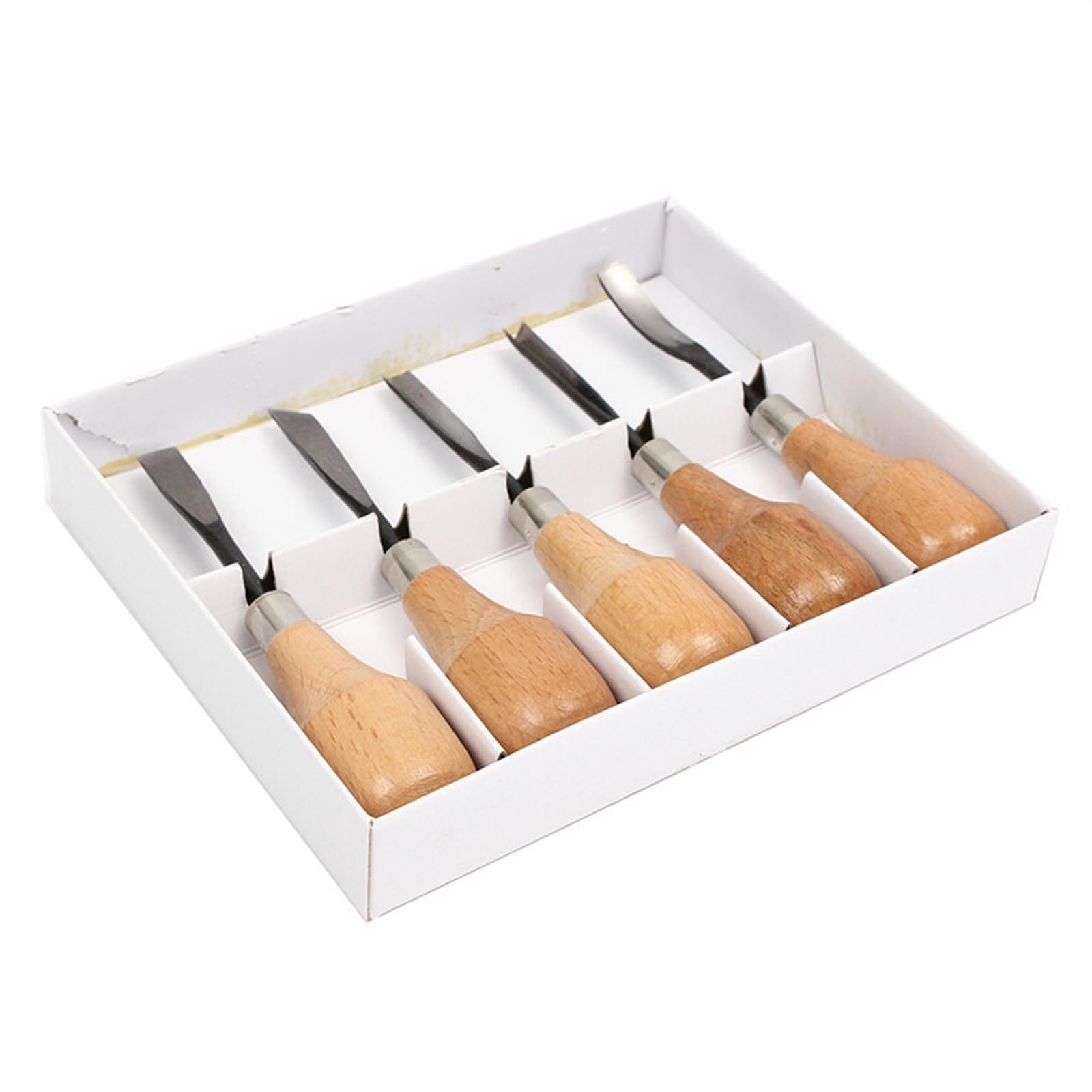 Set di scalpelli per intaglio del legno 12 pezzi Scalpelli per tornio Caso Butt/Corner/Skew/Round/Arc Machete Scalpello Strumenti per intagliare