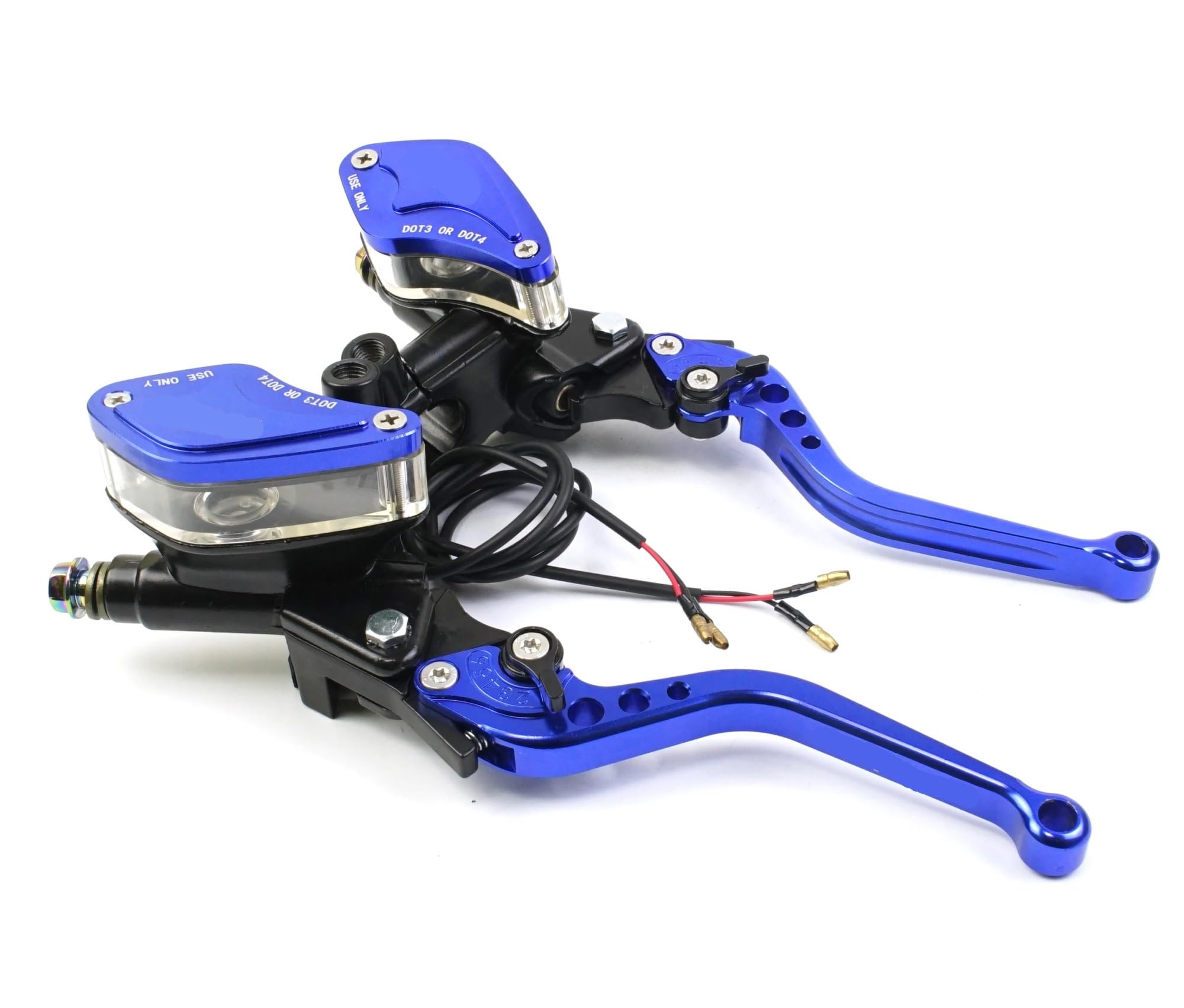 Hsyduhae A Motorbike Brake Levers Fit For Yamah For Kawasaki Brake Lever Djustable Handle Hydraulic Clutch Pump Master Cylinder Motorcycle Racing Universal(A)