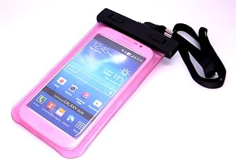 CyberTech 20 ft Waterproof Pouch Dry Bag Case Cover for Apple iPhone 7 Plus 7 6S Plus 6S 6 5S 5C 5 4S 4 3, Galaxy S6 S5 S4 S3,and More - Also fits Other Large Smartphones up to 6" Color Pink