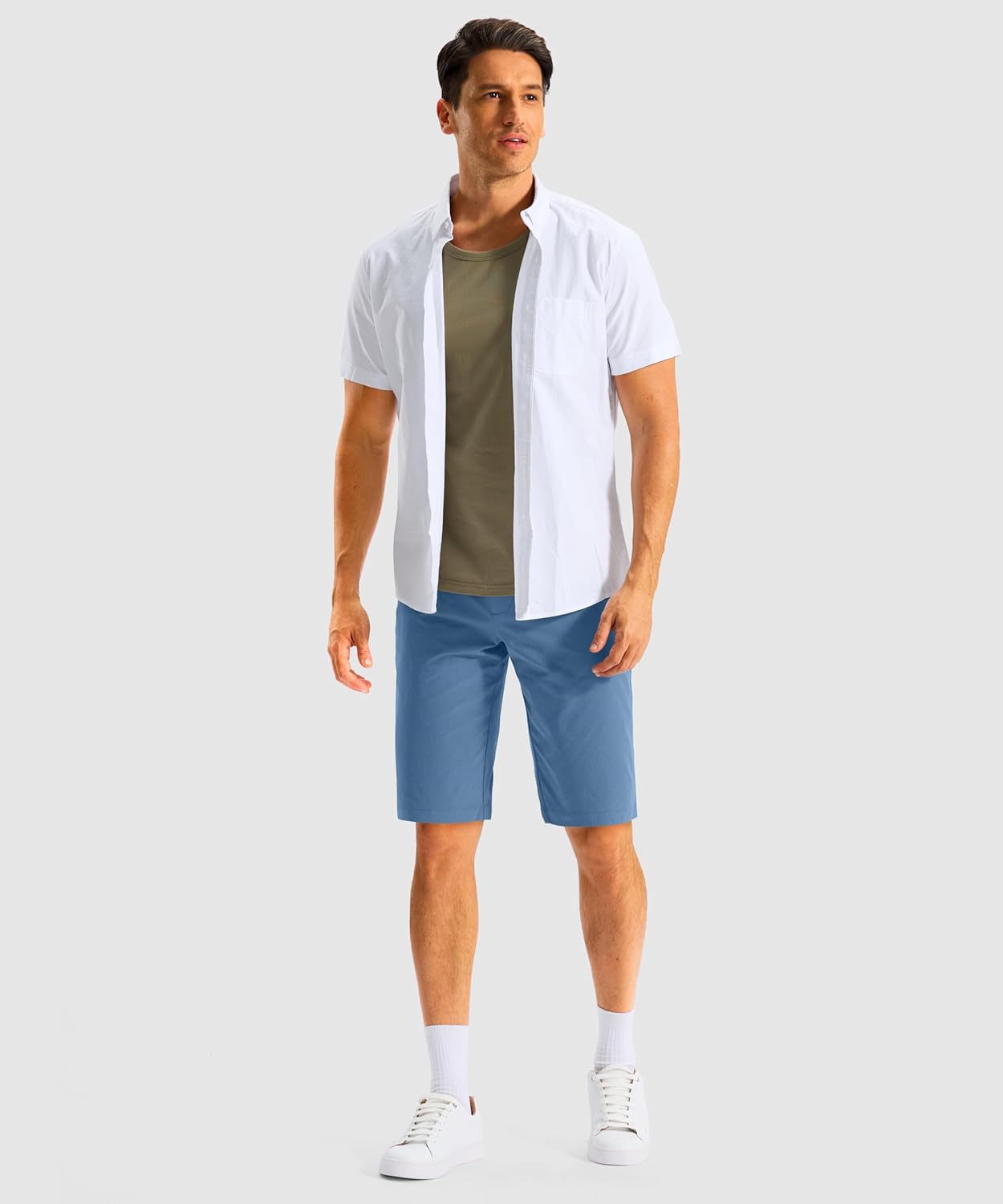 G GRADUAL Men's Shorts 11" Lightweight Casual Golf Shorts for Men Hiking Work Outdoor Stretch Quick-Dry with 3 Zipper Pockets - Image 6