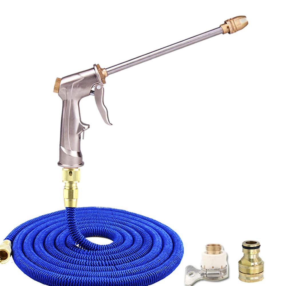 Tubo Flessibile da Giardino espandibile, a ugello Multifunzione Tubi da Giardino con raccordi e Rubinetto Professionale per Pistola a spruzzo,10M