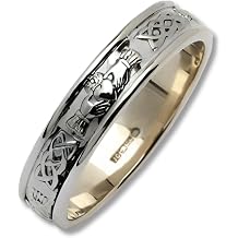 Biddy Murphy Womens Irish 925 Sterling Silver Claddagh Wedding Ring, 1/8" Band, Traditional Celtic Jewelry, Made In Ireland & Crafted by Irish Artisan Jewelers Co. Wicklow