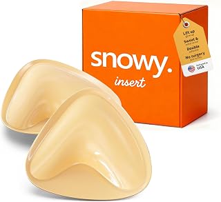 Snowy Insert Double-Sided Push-Up Bra Pads: Reusable Waterproof Sticky Inserts for Strapless Backless Dresses