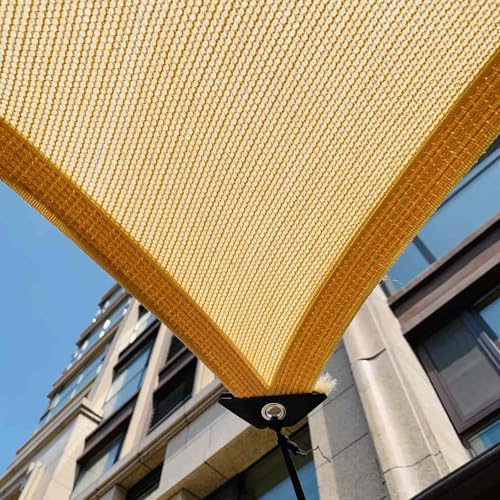 Voile d'ombrage beige en polyéthylène haute densité