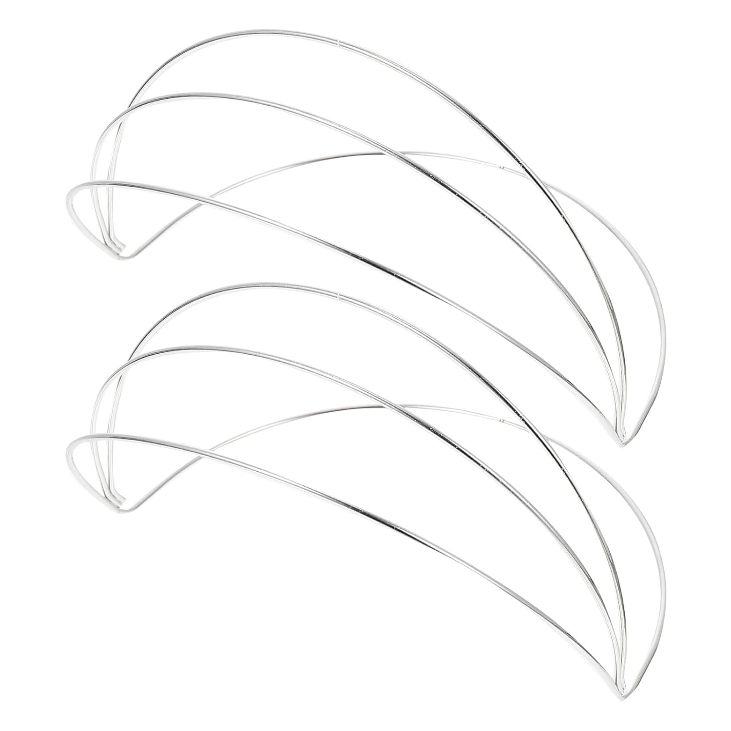 Ipetboom 2pcs Crown Diy Base Headdress Accessory for Craft Making Durable Hair Wear Diy Frame for Weddings Parties and Special Occasions