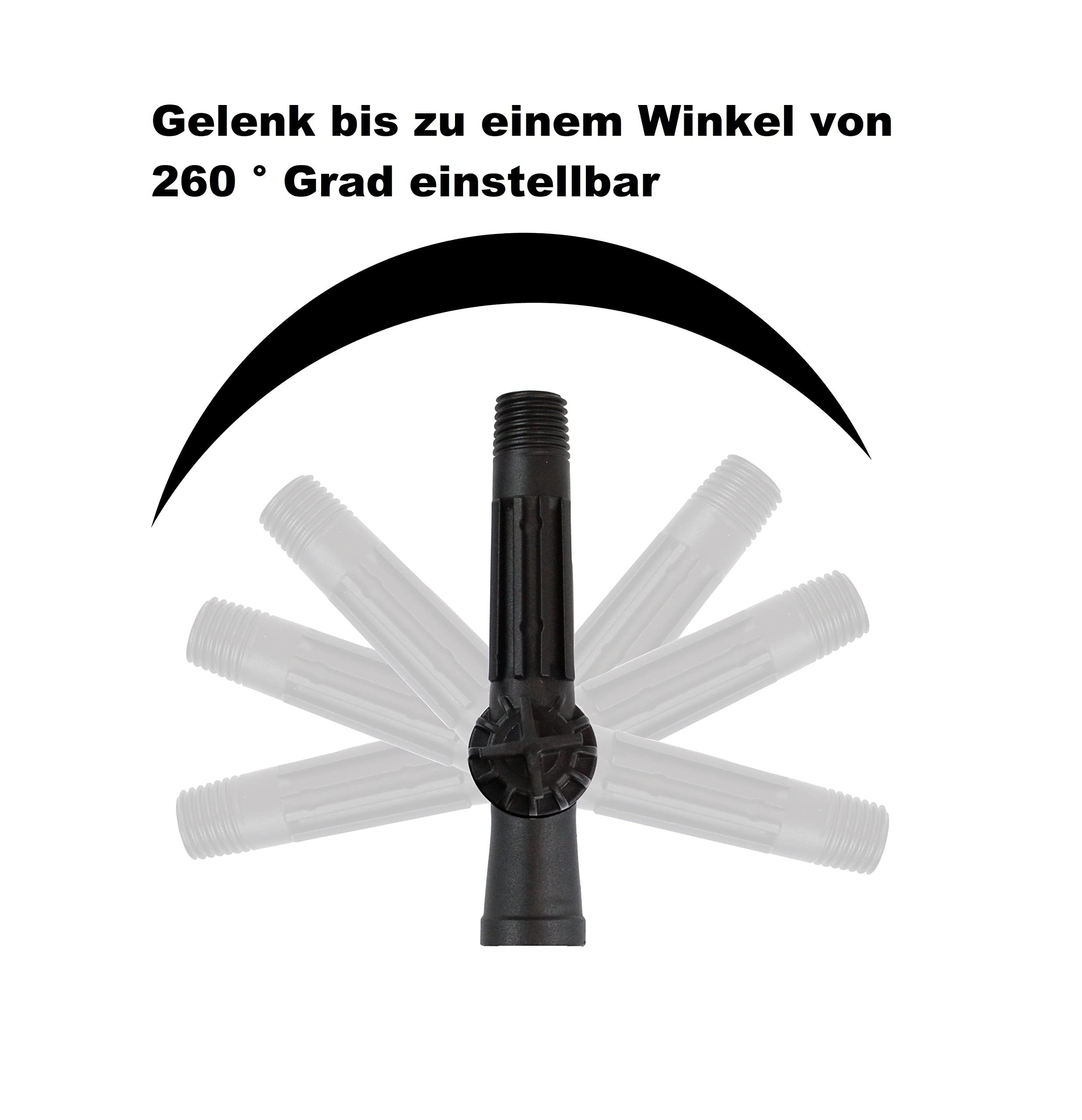 vom Pullach Hof Teleskopstange 4 Meter Aluminium Stange mit deutschem Schraubgewinde Winkelstück und Adapter kompakte Aluminiumstange ausziehbar bis 4 Meter