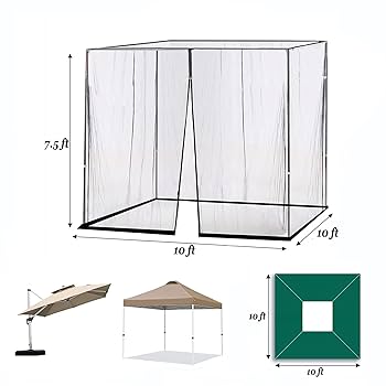 Amazon｜庭蚊帳、3×3 m四角い傘式蚊帳、戸外網戸蚊帳 超軽量