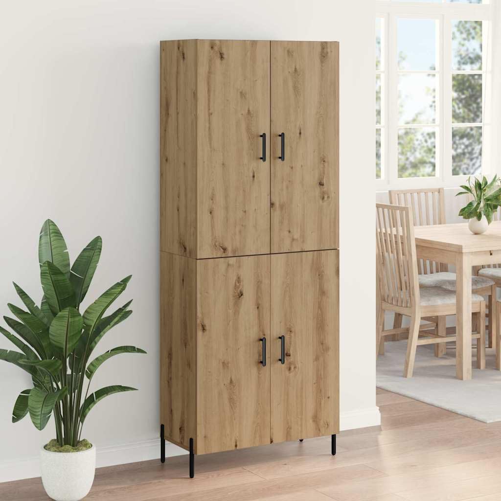 Tablero de madera de roble Artisan, montado en la pared, 69,5 x 34 x 180 cm, con espacio de almacenamiento y diseño minimalista para salón, montaje en pared y ahorra espacio