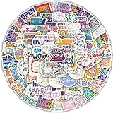 200Pcs Quote Stickers, Positive Stickers Motivational Waterproof Vinyl Stickers for Water Bottle Hydroflasks Laptops Computers Phone for Women Adults Students Teachers Employees