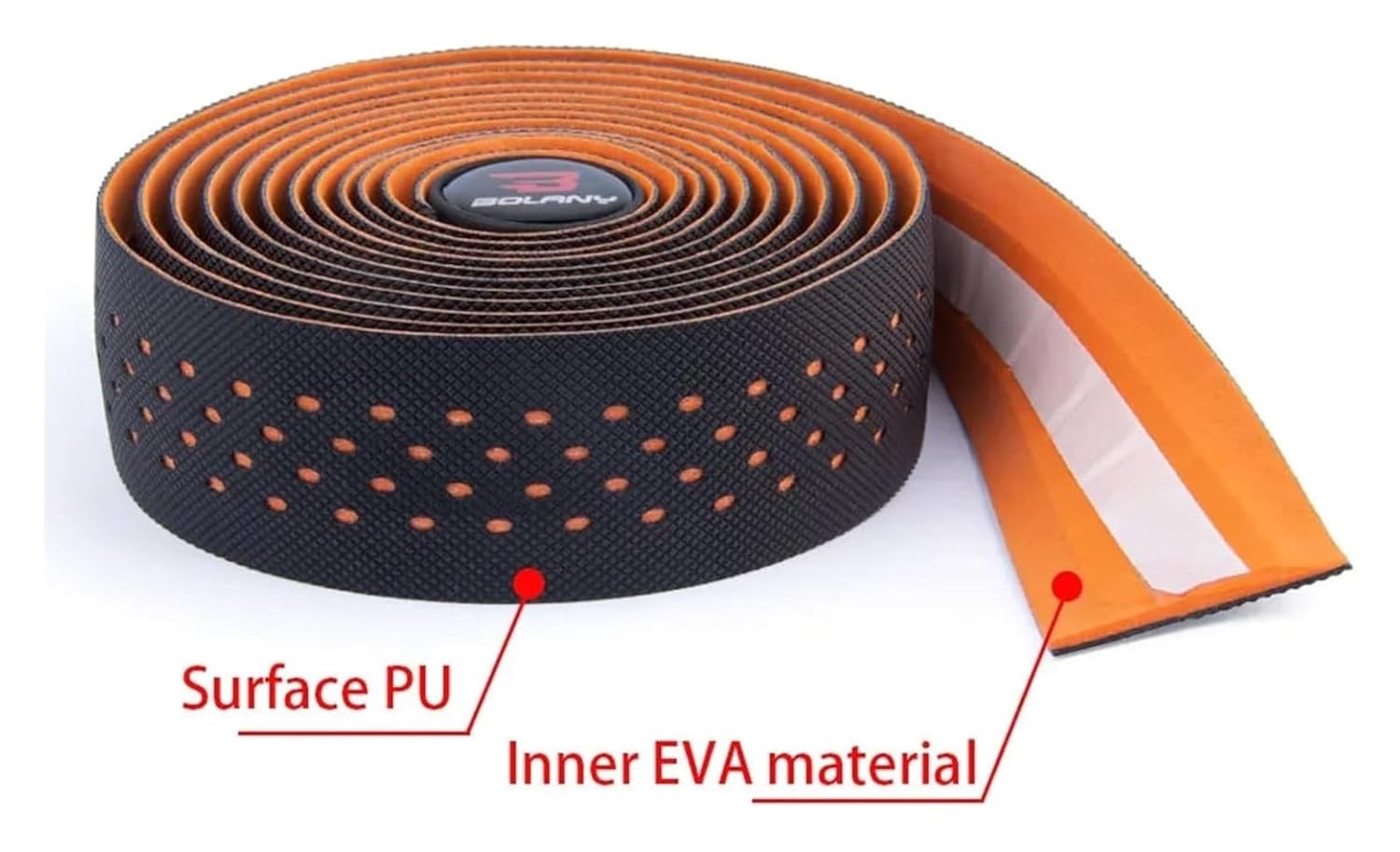 Handlebar Tape,Bike Handlebar Tape 2150mm Road Bike Punch Handlebar Tape Wrap Shockproof Anti-Slip with Adhesive Back with Bar Plugs Bicycle Cycling Accessories(Black Red)