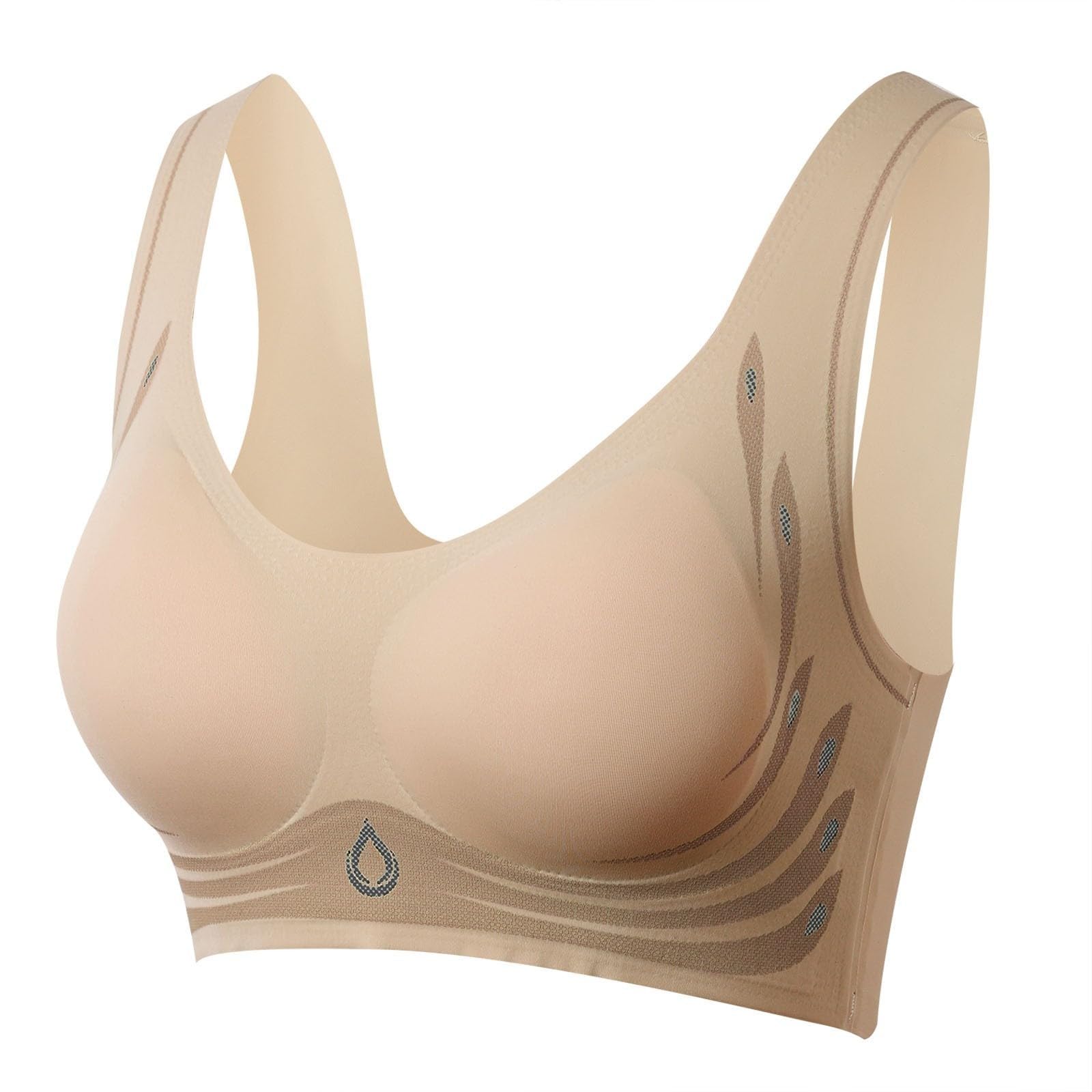 Sujetadores sin Aros para Mujer Push Up UK Inalámbrico Sin Costuras Comodidad Tallas Grandes Push-Up Cobertura Completa Acolchado Senos Grandes Sujetadores Diarios Levantamiento de Apoyo Cómodo