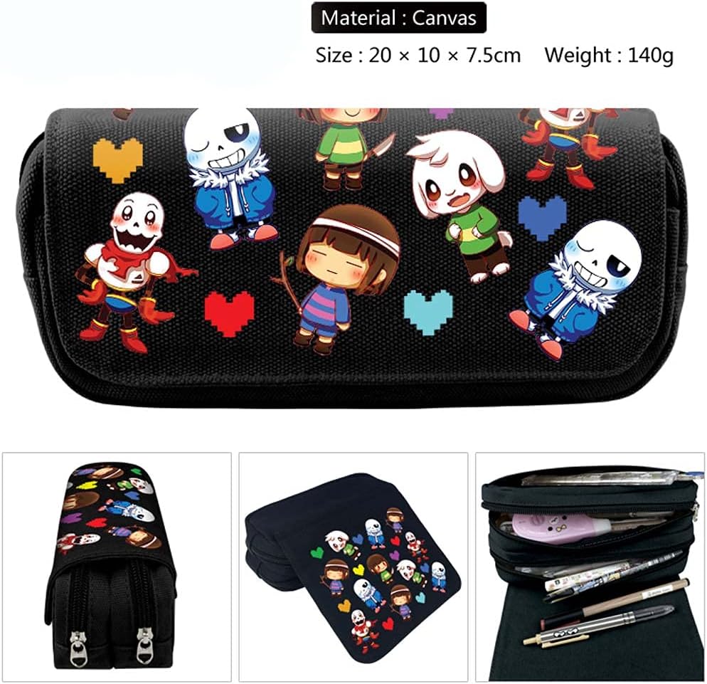 5周年記念イベントが アンダーテール ペンケース 万年筆収納ケース 化粧ポーチ 友達贈り物 進学プレゼント B Hmcdenbosch Nl