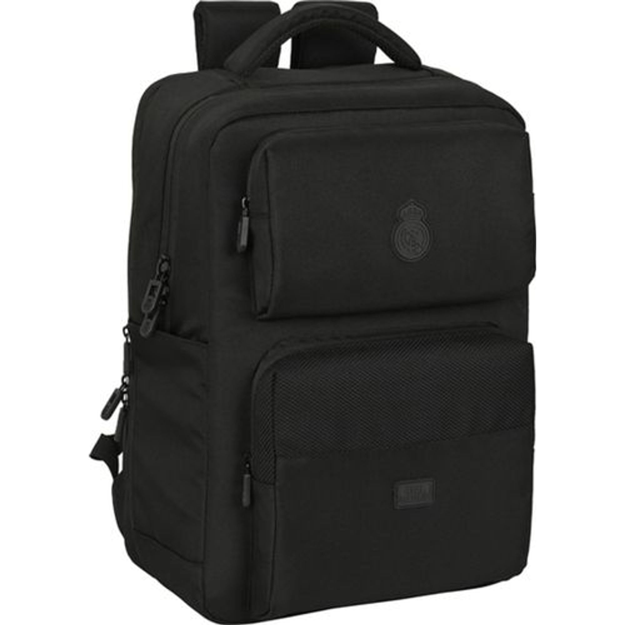 Safta Unisex Kid's Real Madrid Portátil 15,6 Oficial – Mochila Escolar Y Deportiva para Estudio O Oficina Rea Backpack, Premium 15.6 USB, One Size