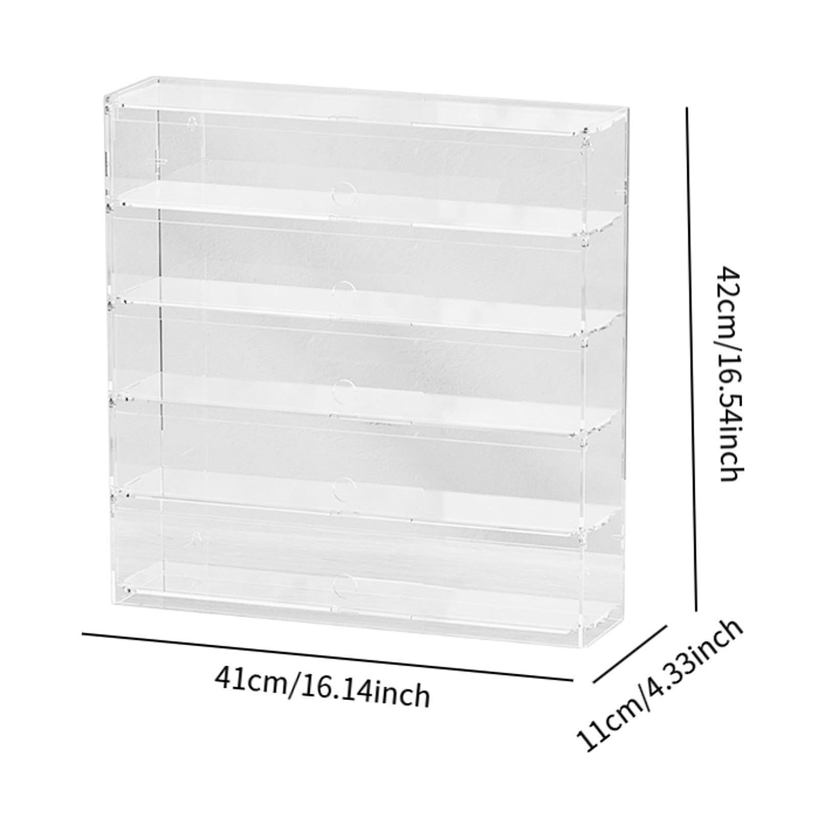 Vetrina per Modellini di Auto in 1/64, Supporto per Modellini Pressofusi, Portaoggetti in Miniatura, Scatola di Stoccaggio in Acrilico, Facile D, 5 Strati, M