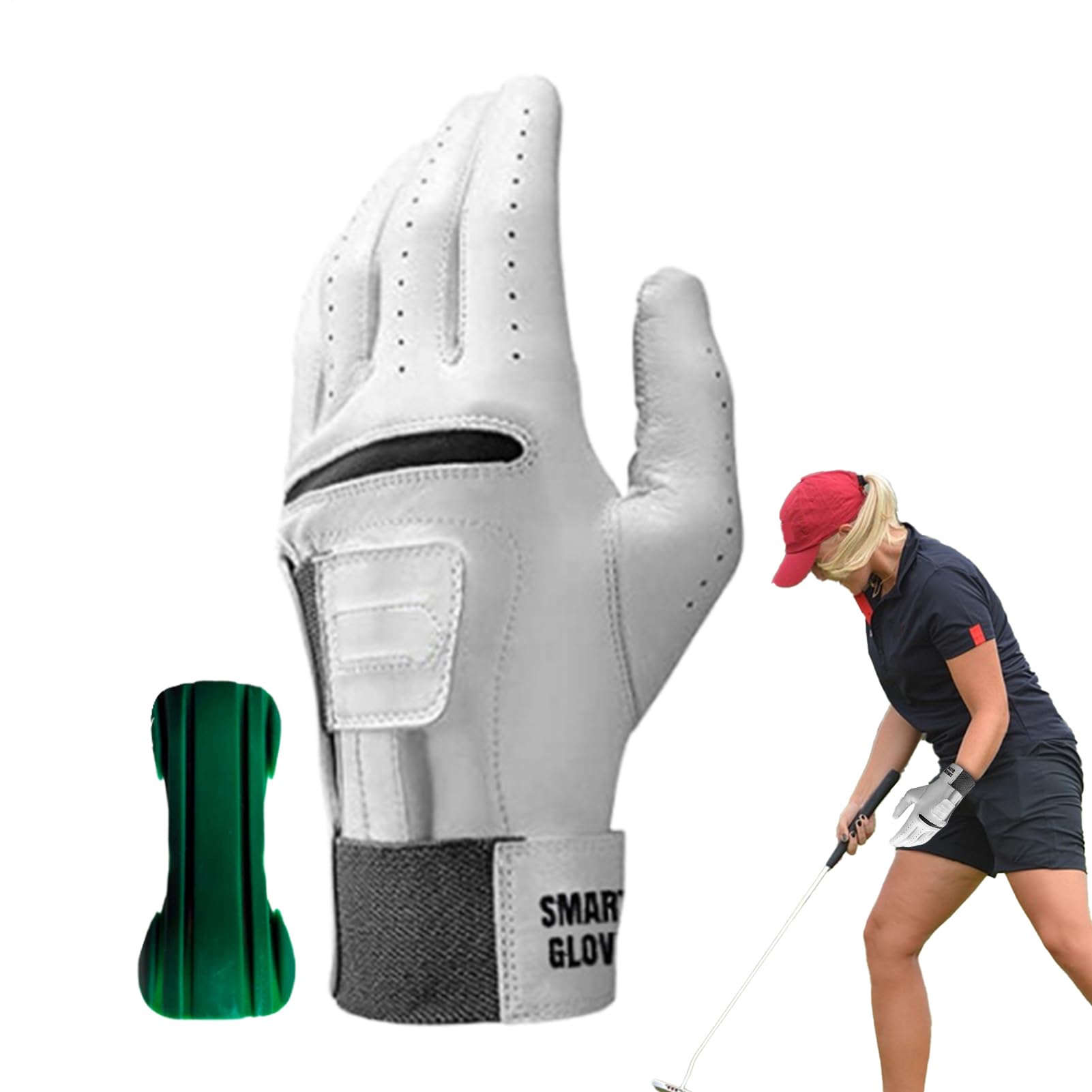 Generico Guanti da golf per uomo, guanti da golf per mancini e destrimani | Guanti da 2 in 1 da uomo in pelle per la pratica | Strumento per praticare il con impugnatura comoda per appassionati di