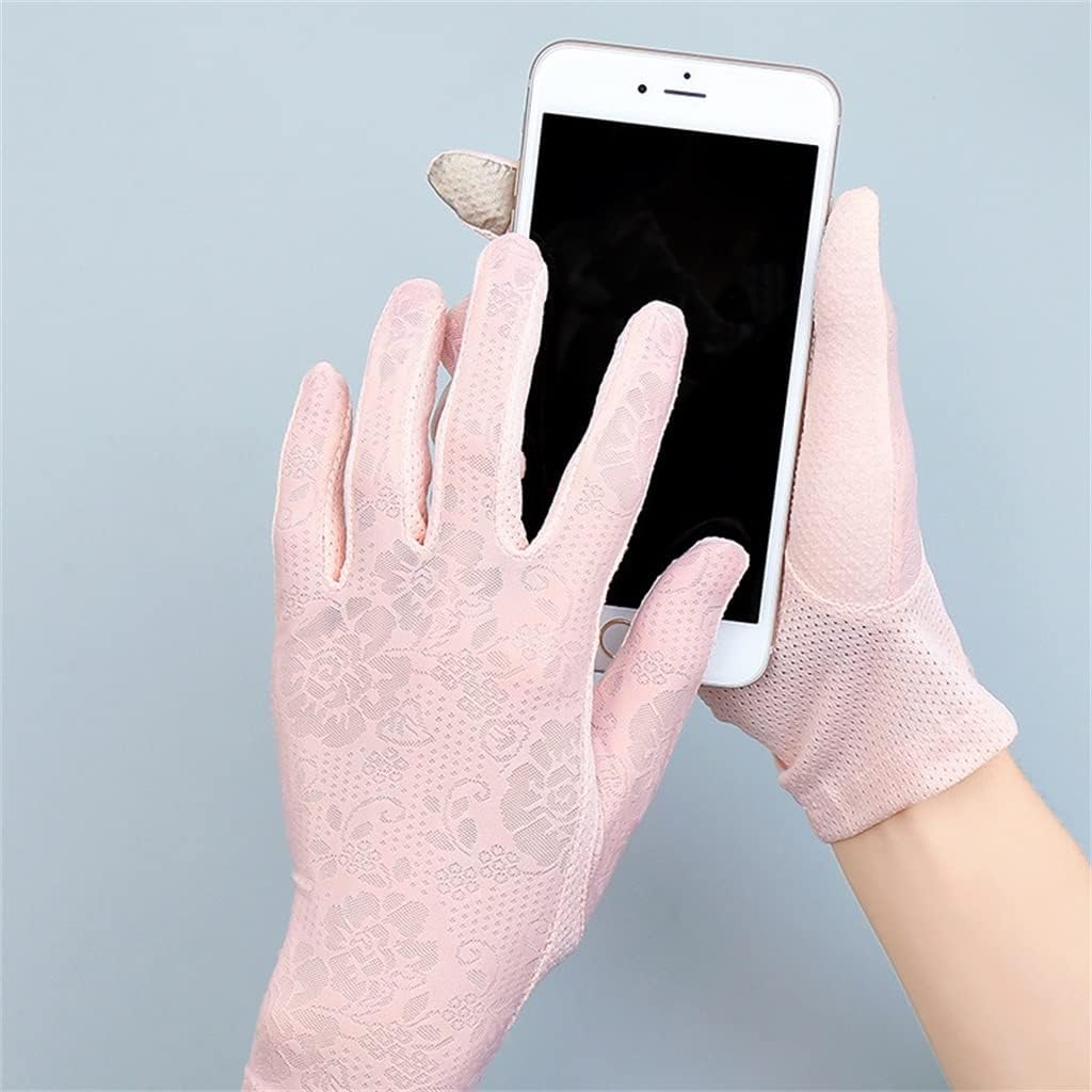 Gloves Ladies Thin Ice Silk Cool Feeling Driving Riding Elastic Touch Screen Breathable