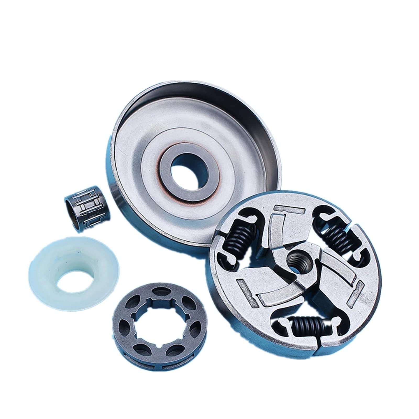 Kit de engranaje de tornillo sin fin de llanta de rueda dentada de tambor de embrague 3/8 apto for Jonsered 2159 CS2156 CS2159 CS 2156 motosierra 7 piezas de repuesto de dientes