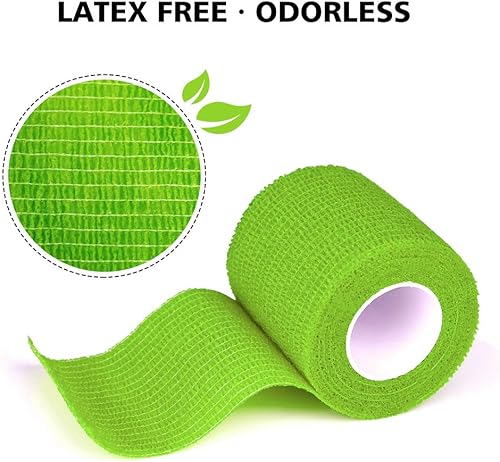 Miniatura 8 de FriCARE Nonwoven cinta autoadhesiva de vendaje envoltura autoadhesiva cohesiva de primeros auxilios con FDA Sports Vet 2 X 5yardas Paquete de 6