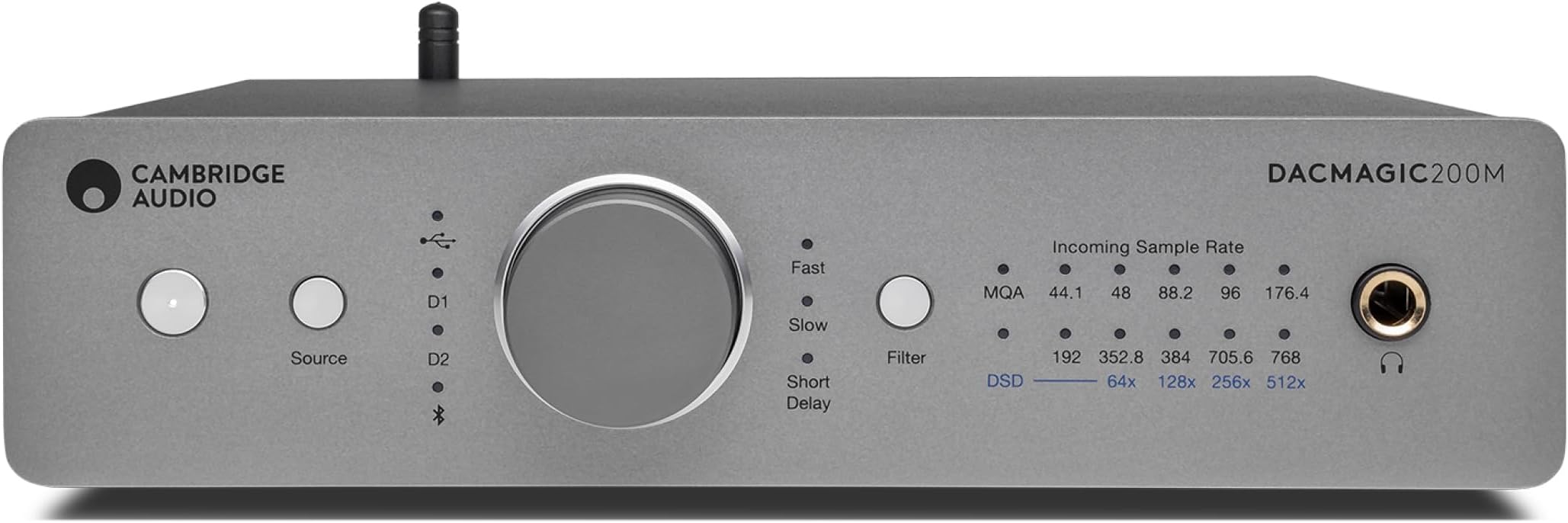 DacMagic 200M - MQA HiFi DAC and Headphone Amplifier with Bluetooth - PC/MAC Support with USB Connection - Handle Digital Files up to 24/768 or DSD512 (Lunar Grey)