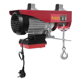 Electric Hoist Lift, 800KG/1764LBS Overhead Electric Winch with Wireless Remote Control for Garage, Warehouses, 1450W Electric Hoist Crane Factories Lifting with 12m Steel Wire (800KG)