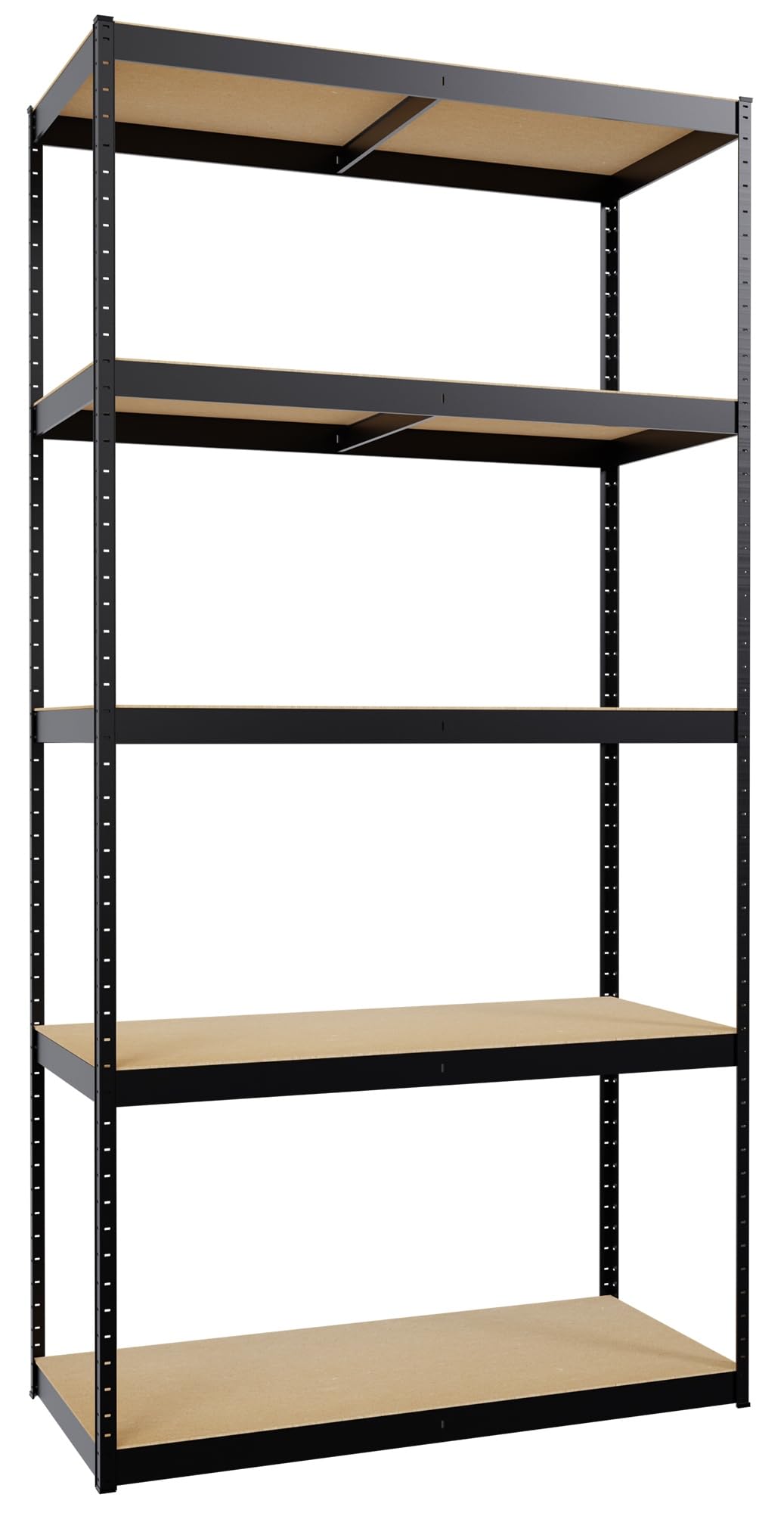 CLP Sistema di scaffalature a 3 Ripiani I 2X Sistema di scaffalature I Scaffalatura per carichi Pesanti, Colore:Nero