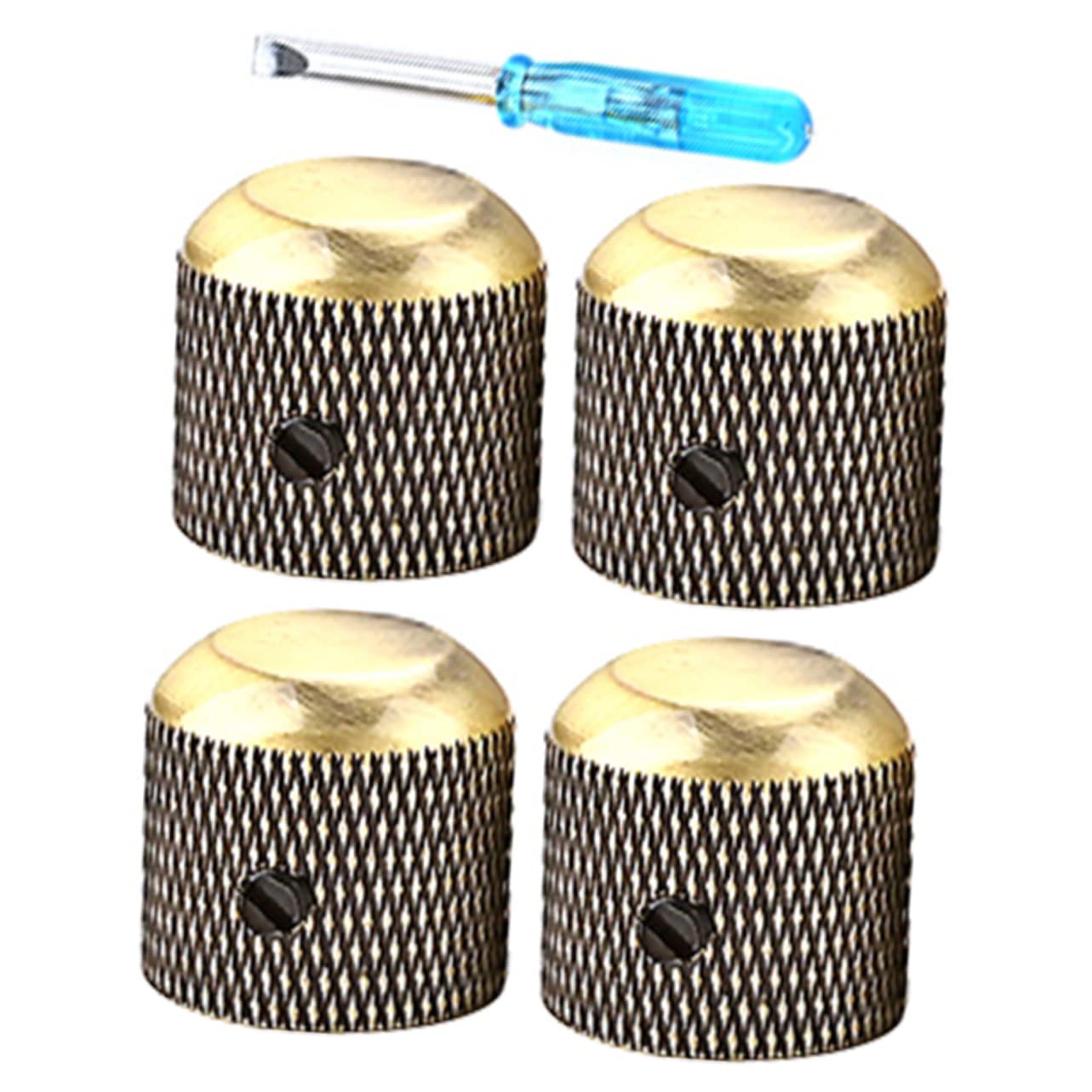 Yardwe 4pcs Guitar Sound Knobs Volume Control Knobs for Electric Guitars Bass Replacement and Amplifiers