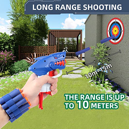 Dinosaur Soft Bullet Gun,Dino Blasters With 40 Soft Foam Darts, Shooting Game Kids Birthday Xmas Gifts For Kids Toddlers Age 3-5, Boys And Girls 6-12 Year Old #TOP3