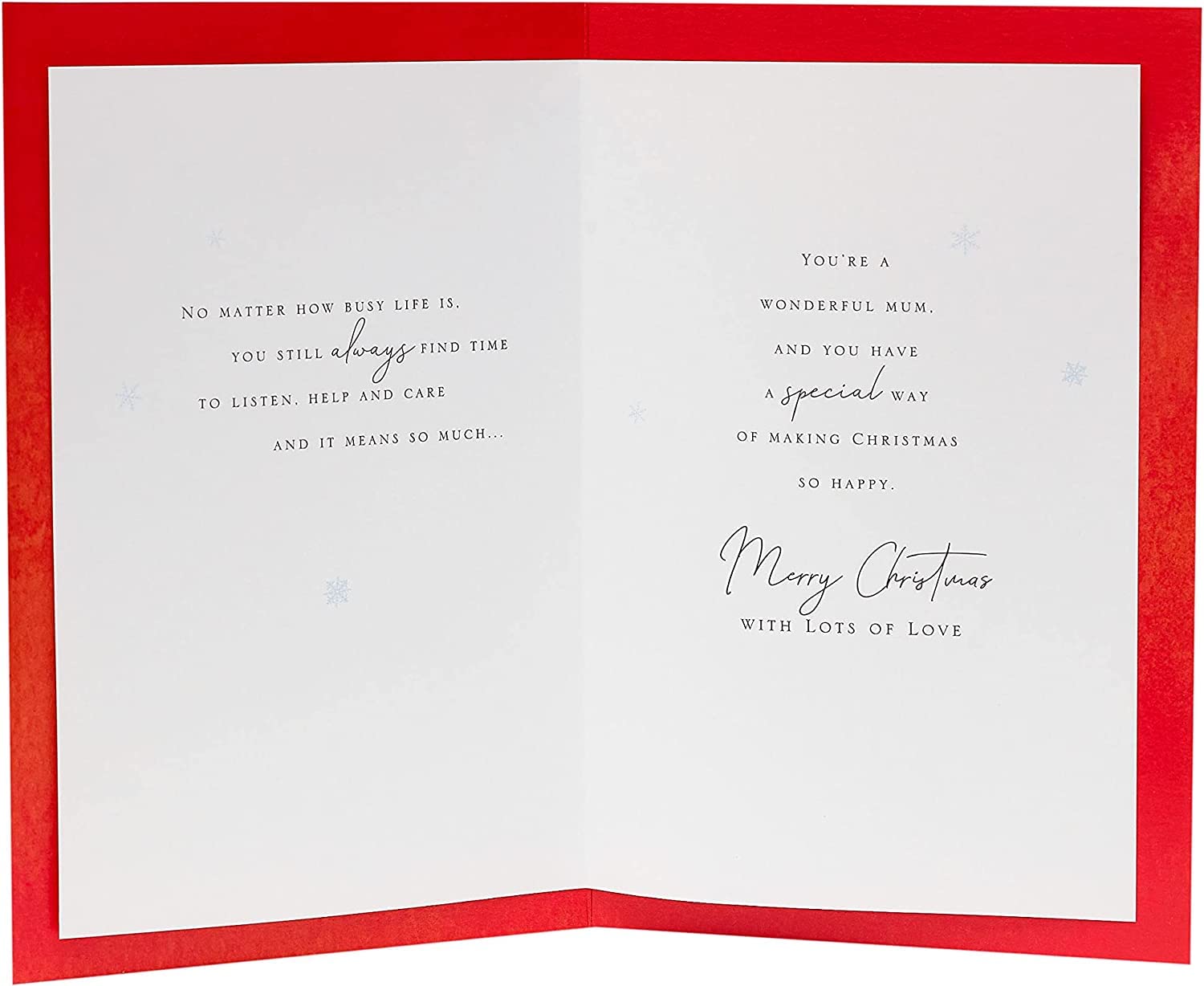 1 biglietto di auguri con scritta Merry Christmas (lingua italiana non garantita) e scritta in inglese Merry Christmas Mum & Step-Dad Step Dad Mummy, motivo con scena invernale per bambini, arte