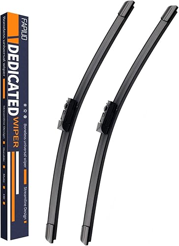 Juego de hojas de repuesto para limpiaparabrisas, silenciosas, frontales de 24 pulgadas y 18 pulgadas (paquete de 2)