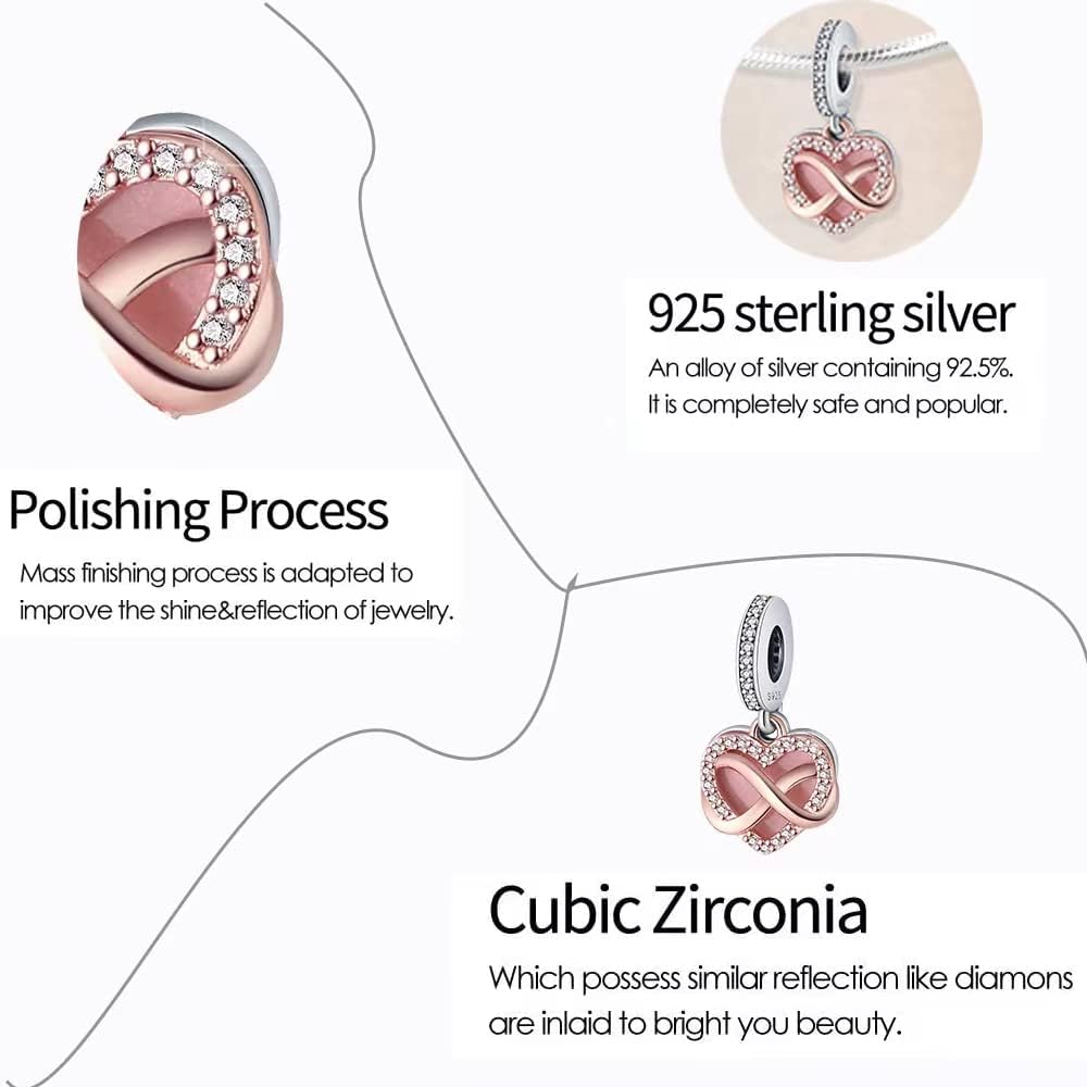 S925 sterling silver Astronaut Flower Little Animal Family Tree Heart Charm DIY beads are suitable for Pandora's charming beads - Image 4