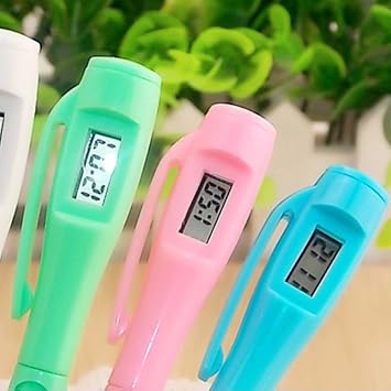 Digital Watch Ballpoint Pen Student Exam Electronic Pen School Stationary Office Supplies Kids Gift - 6 Colors is Available