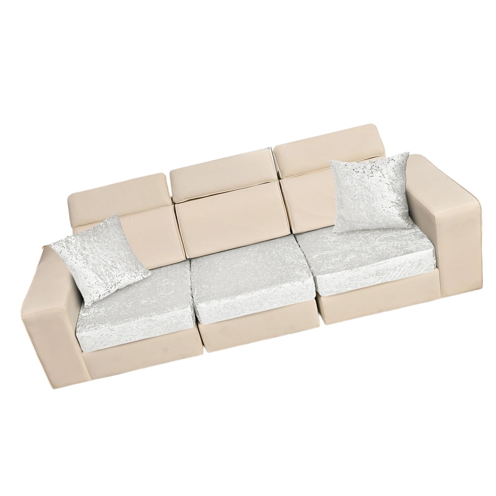 Msioytog Of 5 Stretchable Sofa Cover for Most Types with 2 Throw Pillow Cover Easy to Setups Easy Installion