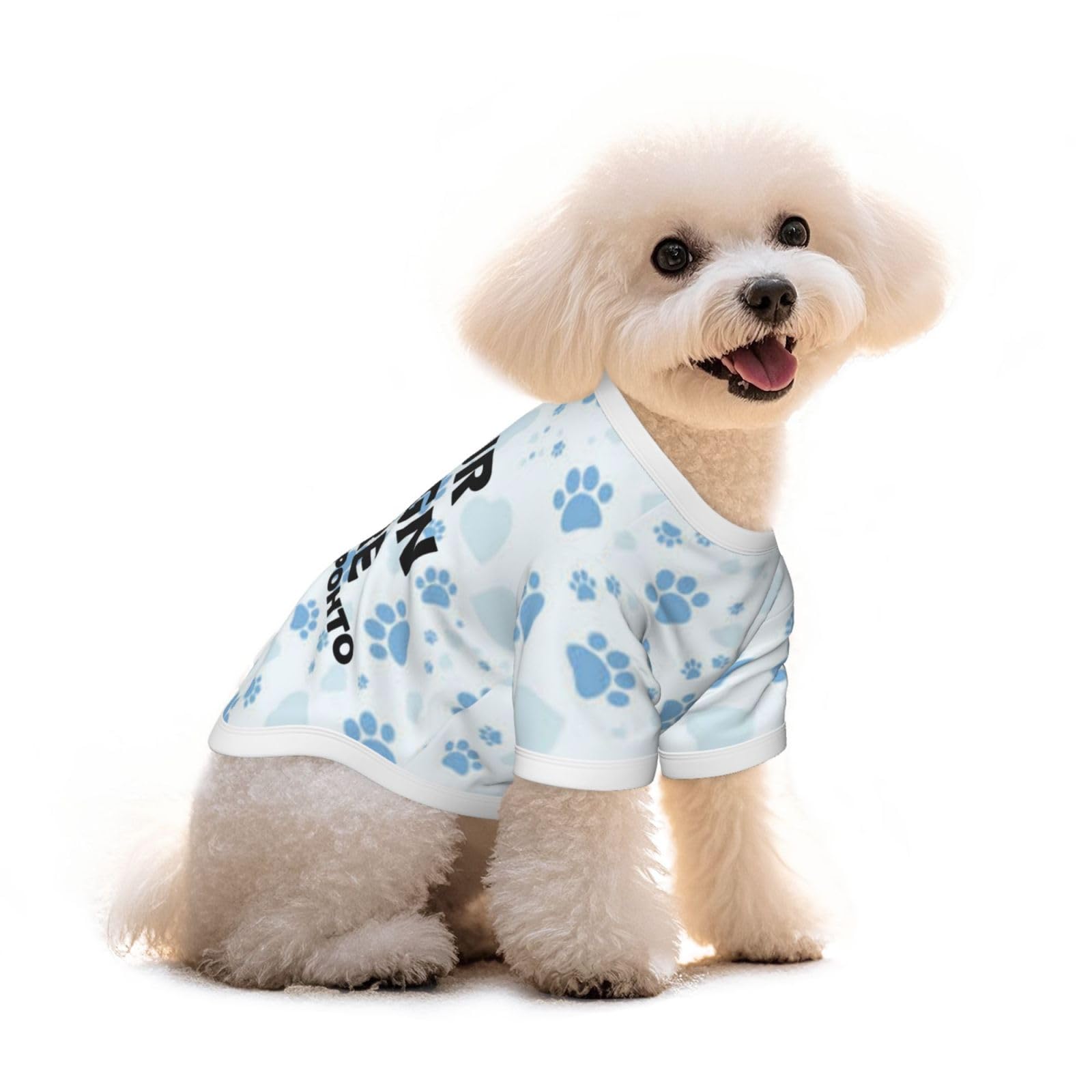 Custom Dog Coat T-Shirt – Personalized Cotton Pet Clothes with Text, Logo or Image, Fun Puppy Outfit, Small Dog Vest, Unique Custom Apparel & Gift for Pet Lovers S