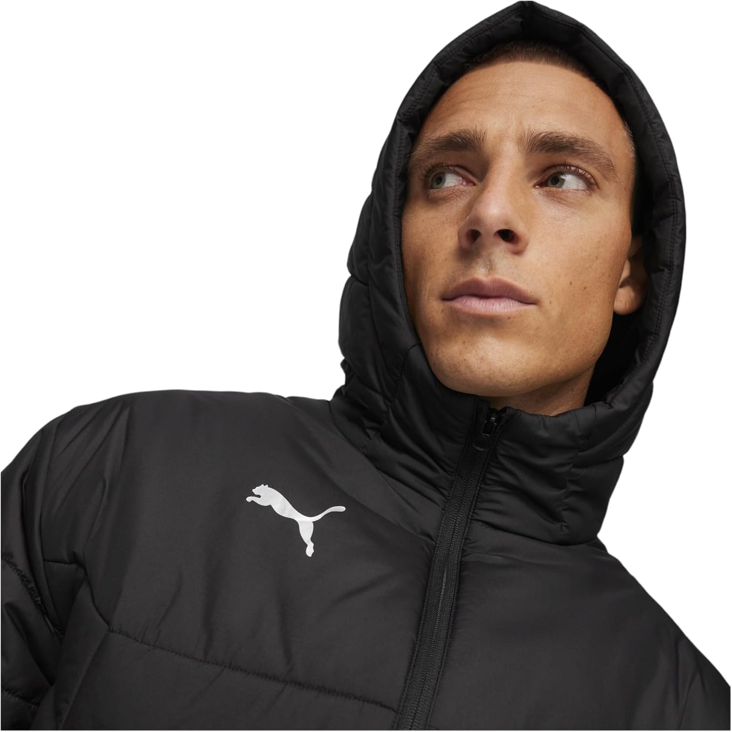 PUMA 658739 Soccer Football Bench Coat, Windproof, Water Repellent, Hood, TeamFINAL Bench Jacket, Men's