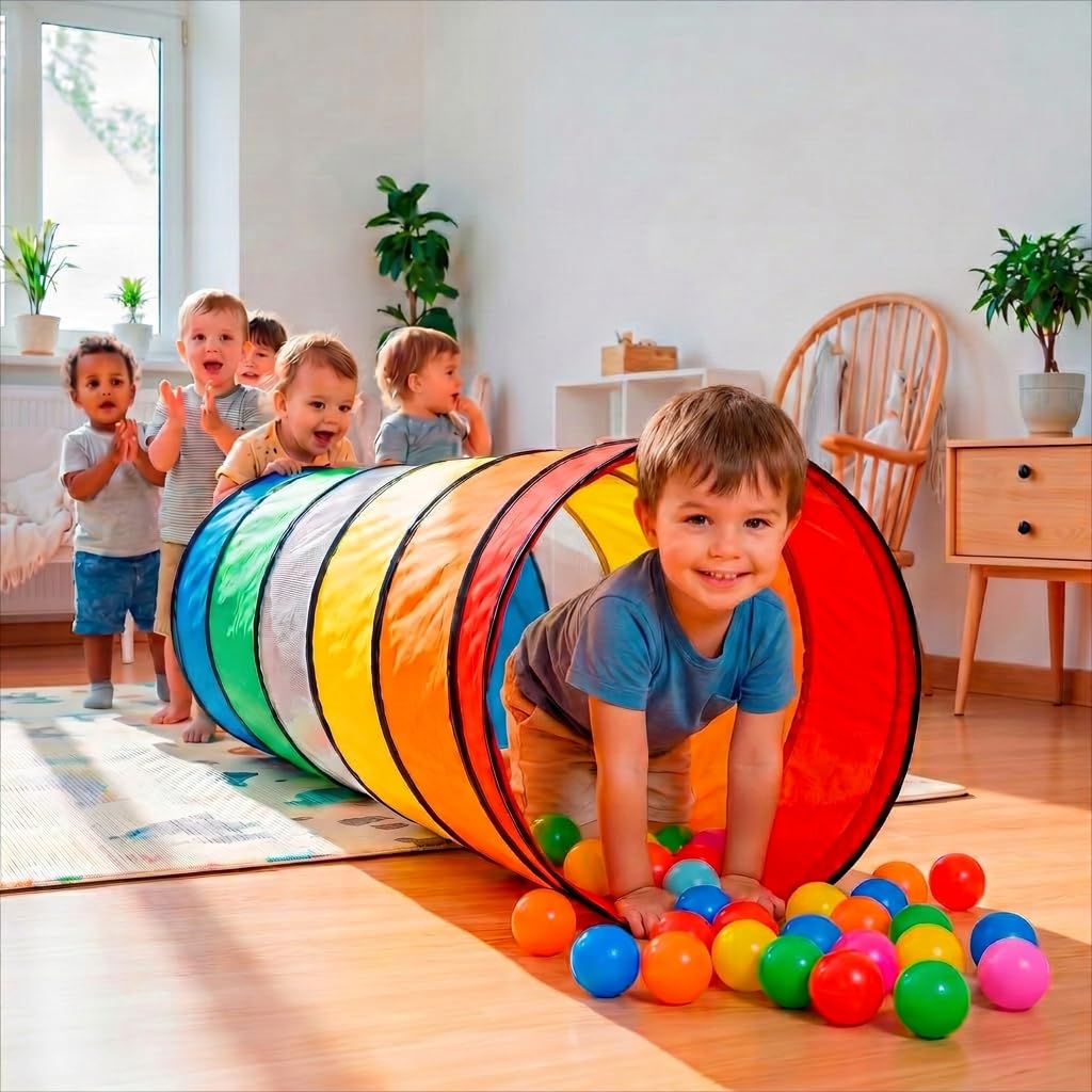 Tunnel XL 180 cm. : Tunnel Kinder : Kriechtunnel : Krabbeltunnel : Spieltunnel : Baby : Höhle :