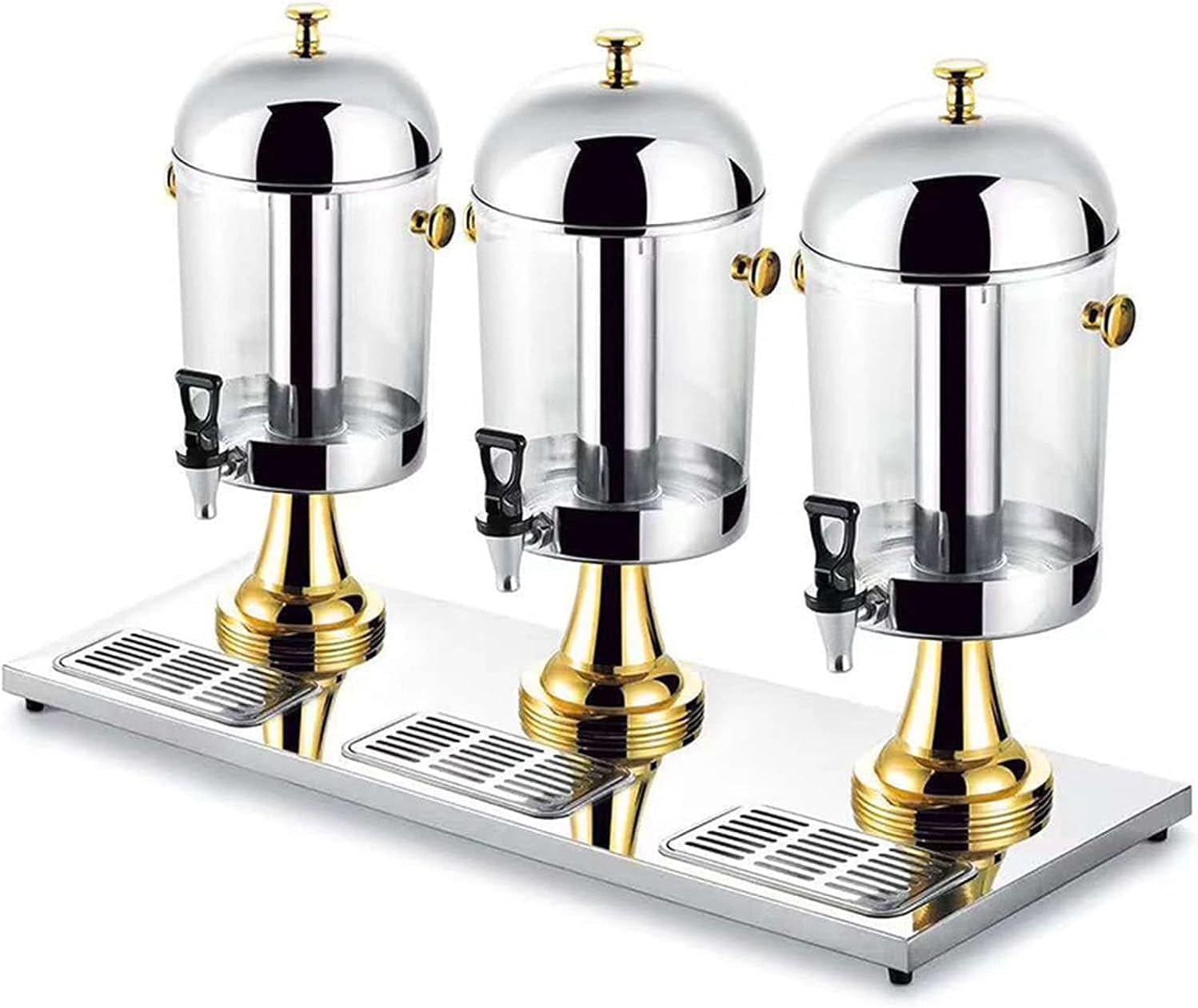HCZKIUJY Drink dispenser with tap, Stainless Steel Cold Beverage Dispenser, Commercial Juice Machine, for Parties, Weddings, Lemonade, Breakfast, Hotels