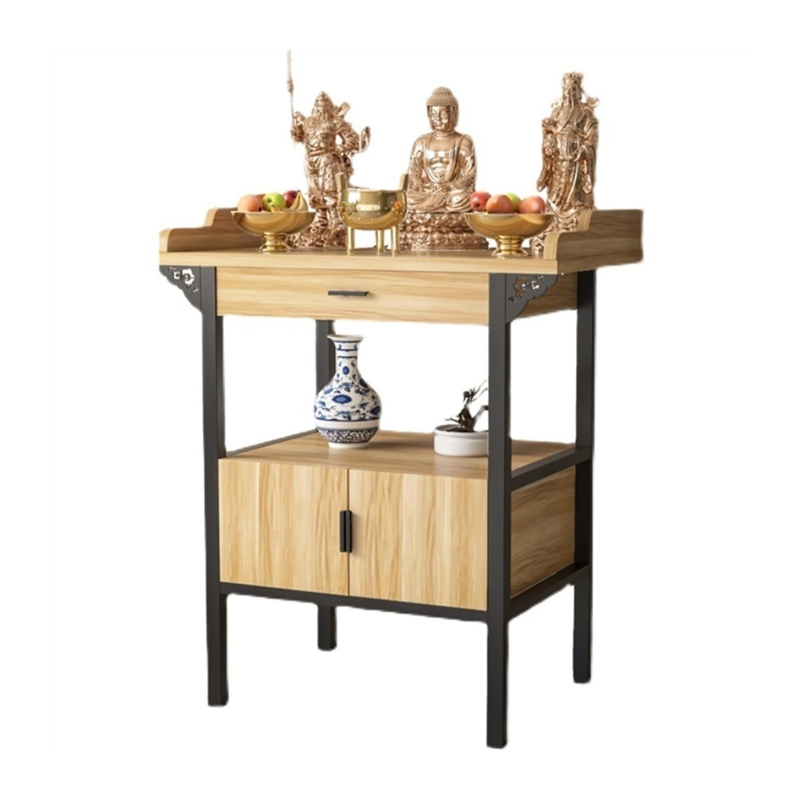 Table d'hommage de Bouddha en bois noble, armoire debout d'ébénisterie